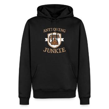 Antiquing Junkie Antique Collector Antique Lover - Men’s Premium Organic Hoodie - black - Front - Nico (187cm)