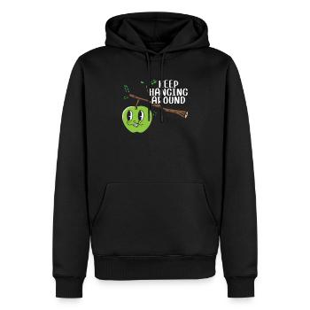 Continuez à traîner Apple Fruit Lover Apple - Sweat à capuche Premium bio Homme - noir - Devant - Nico (187cm)