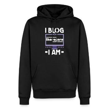Content Creator Social Media Influencer Vlogger - Men’s Premium Organic Hoodie - black - Front - Nico (187cm)