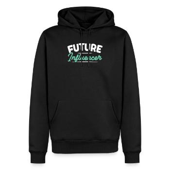 Futur Influenceur Créateur de Contenu Réseaux Sociaux - Sweat à capuche Premium bio Homme - noir - Devant - Nico (187cm)