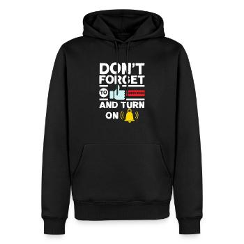 Content Creator Social Media Influencer Vlogger - Men’s Premium Organic Hoodie - black - Front - Nico (187cm)