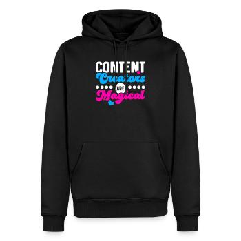 Inhaltsersteller sind magische Social-Media-Vlogger - Männer Premium Bio Hoodie - Schwarz - Vorne - Nico (187cm)