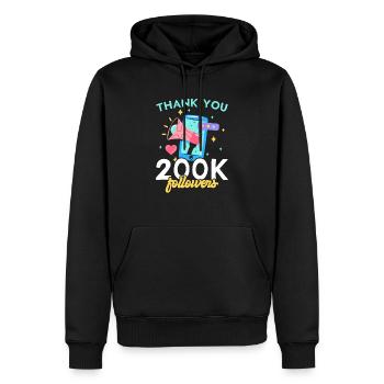 Content Creator Social Media Influencer Vlogger - Men’s Premium Organic Hoodie - black - Front - Nico (187cm)