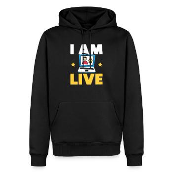 Content Creator Social Media Influencer Vlogger - Men’s Premium Organic Hoodie - black - Front - Nico (187cm)