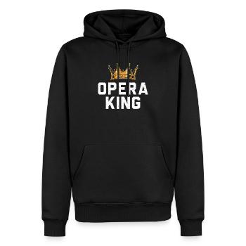 Opéra King Musique Voix Théâtre Chanteur d’opéra - Sweat à capuche Premium bio Homme - noir - Devant - Nico (187cm)
