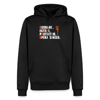 Mari Père Protecteur Chanteur d’opéra Chant - Sweat à capuche Premium bio Homme - noir - Devant - Nico (187cm)