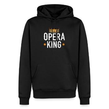 Opéra King Musique Voix Théâtre Chanteur d’opéra - Sweat à capuche Premium bio Homme - noir - Devant - Nico (187cm)
