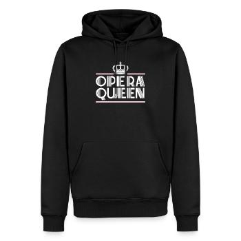 Reine d’Opéra Musique Voix Théâtre Chanteur d’opéra - Sweat à capuche Premium bio Homme - noir - Devant - Nico (187cm)