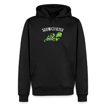 Slowcialist Turtle Lover Tortoise Marine Biology - Men’s Premium Organic Hoodie - black - Front - Nico (187cm)