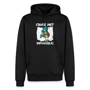 Choke Me Impossible Turtle Tortoise Marine Biology - Men’s Premium Organic Hoodie - black - Front - Nico (187cm)
