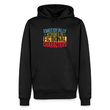 Emotionally Attached To Fictional Characters Comic - Men’s Premium Organic Hoodie - black - Front - Nico (187cm)