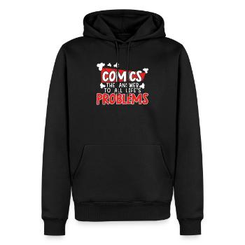 Comics Collector Comic Reader Fictional Characters - Men’s Premium Organic Hoodie - black - Front - Nico (187cm)