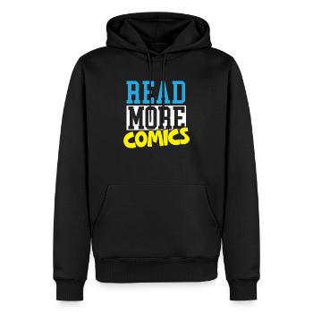 Read More Comics Comic Reader Fictional Characters - Men’s Premium Organic Hoodie - black - Front - Nico (187cm)