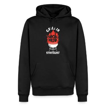 Grillin Stratège en médias sociaux Profession - Sweat à capuche Premium bio Homme - noir - Devant - Nico (187cm)