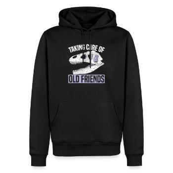 Prendre soin de vieux amis Musée Whisperer - Sweat à capuche Premium bio Homme - noir - Devant - Nico (187cm)