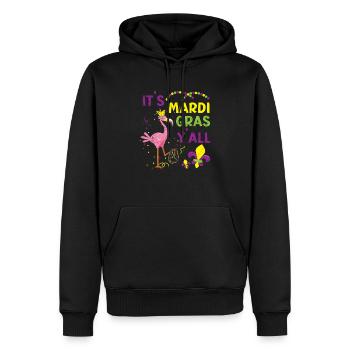 C’est Mardi Gras Y’all Shenanigan Flamingo Lover - Sweat à capuche Premium bio Homme - noir - Devant - Nico (187cm)