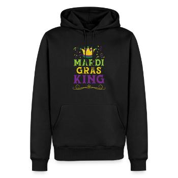 Mardi Gras King New Orleans Louisiana Parade - Sweat à capuche Premium bio Homme - noir - Devant - Nico (187cm)