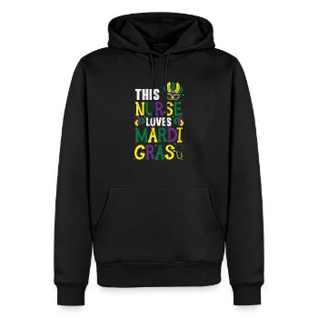 This Nurse Loves Mardi Gras New Orleans Louisiana - Men’s Premium Organic Hoodie - black - Front - Nico (187cm)
