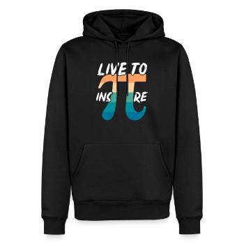 Lebe, um Mathe-Liebhaber Mathelehrer Pi Day zu inspirieren - Männer Premium Bio Hoodie - Schwarz - Vorne - Nico (187cm)