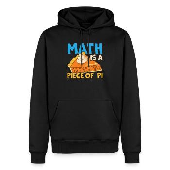 Math Is A Piece Of Pi Day Math Lover Mathematician - Men’s Premium Organic Hoodie - black - Front - Nico (187cm)