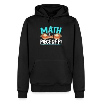 Math Is A Piece Of Pi Day Math Lover Mathematician - Men’s Premium Organic Hoodie - black - Front - Nico (187cm)