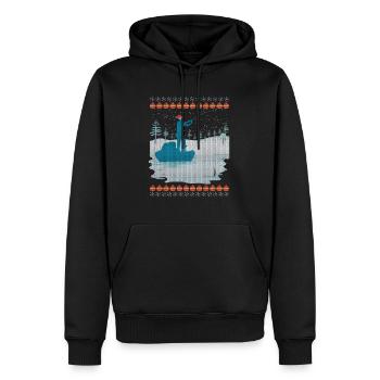 Fisherman - Men’s Premium Organic Hoodie - black - Front - Nico (187cm)