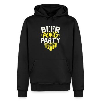 Beer Pong Party Alcohol Drinking Game Beer Pong - Sweat à capuche Premium bio Homme - noir - Devant - Nico (187cm)