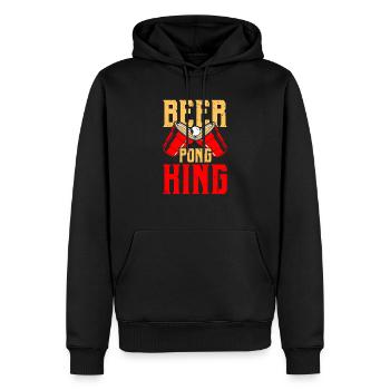 Beer Pong King Alcool Jeu à boire Beer Pong - Sweat à capuche Premium bio Homme - noir - Devant - Nico (187cm)