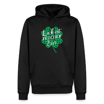 Glücklichster Lehrer aller Zeiten St. Patrick's Saint Pattys - Männer Premium Bio Hoodie - Schwarz - Vorne - Nico (187cm)