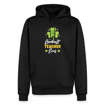 Glücklichster Lehrer aller Zeiten St. Patrick's Saint Pattys - Männer Premium Bio Hoodie - Schwarz - Vorne - Nico (187cm)