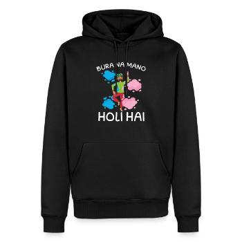 Bura Na Mano Holi Hai Hindu Buddhist Holi Festival - Sweat à capuche Premium bio Homme - noir - Devant - Nico (187cm)