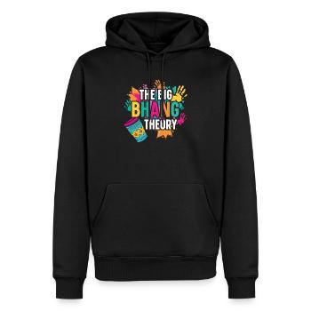 Radha Krishna Hindouisme Hindu Holi Festival - Sweat à capuche Premium bio Homme - noir - Devant - Nico (187cm)