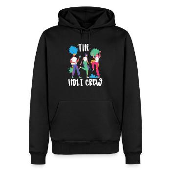 Die Holi Crew Hinduismus Buddhistisches Holi Festival - Männer Premium Bio Hoodie - Schwarz - Vorne - Nico (187cm)