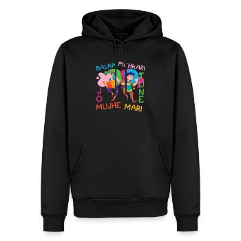 Radha Krishna Hinduismus Hindu Holi Festival - Männer Premium Bio Hoodie - Schwarz - Vorne - Nico (187cm)