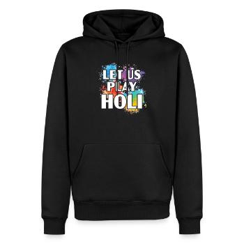 Laissez-nous jouer Holi Hindu Buddhist Holi Festival - Sweat à capuche Premium bio Homme - noir - Devant - Nico (187cm)