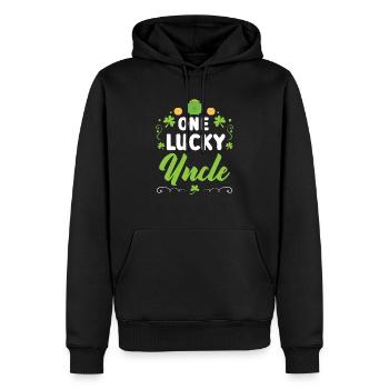 Ein glücklicher Onkel Irish Shenanigan St. Patricks Day - Männer Premium Bio Hoodie - Schwarz - Vorne - Nico (187cm)