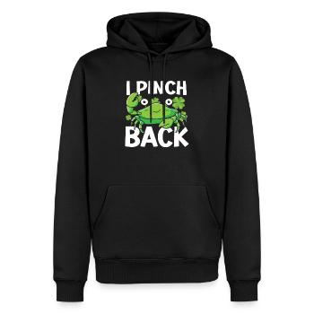 Je pince en arrière Saint-Patrick Fierté irlandaise Trèfle - Sweat à capuche Premium bio Homme - noir - Devant - Nico (187cm)