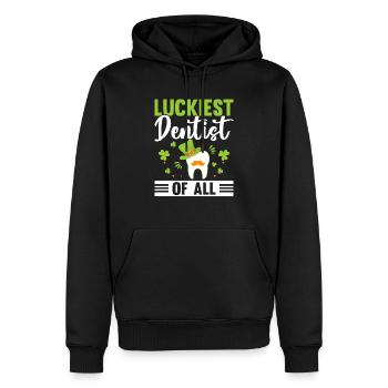 Glücklichster Zahnarzt aller Zahnmedizin St. Patrick's - Männer Premium Bio Hoodie - Schwarz - Vorne - Nico (187cm)