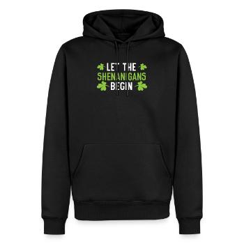 Que les manigances commencent la Saint-Patrick Irlandais - Sweat à capuche Premium bio Homme - noir - Devant - Nico (187cm)