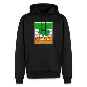 Basketteur Saint-Patrick Fierté irlandaise - Sweat à capuche Premium bio Homme - noir - Devant - Nico (187cm)