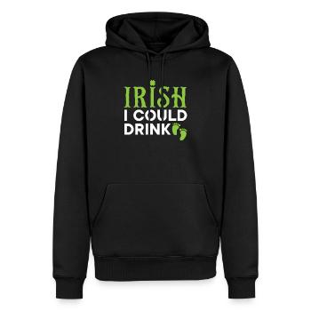 Annonce de la fierté irlandaise Baby Fête de la Saint-Patrick - Sweat à capuche Premium bio Homme - noir - Devant - Nico (187cm)