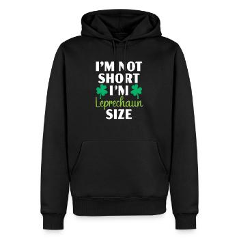 I'm Not Short I'm Leprechaun Size St. Patricks Day - Men’s Premium Organic Hoodie - black - Front - Nico (187cm)