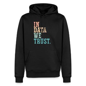 Dans Data We Trust Job Data Scientist Data Science - Sweat à capuche Premium bio Homme - noir - Devant - Nico (187cm)
