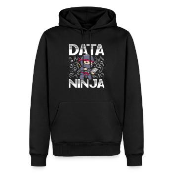 Data Ninja Data Whisperer Data Scientist - Men’s Premium Organic Hoodie - black - Front - Nico (187cm)