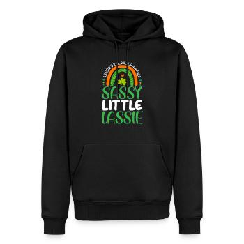 Sassy Little Lassie St. Patricks Day Irish Pride - Sweat à capuche Premium bio Homme - noir - Devant - Nico (187cm)