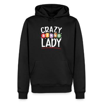 Crazy Bingo Lady Bingo Player Casino Lottery - Sweat à capuche Premium bio Homme - noir - Devant - Nico (187cm)