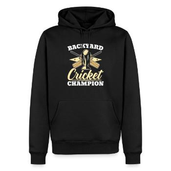 Hinterhof Cricket Champion Cricket Spieler Cricketspieler - Männer Premium Bio Hoodie - Schwarz - Vorne - Nico (187cm)
