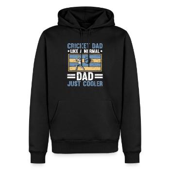 Cricket Dad Like A Normal Dad Just Cooler - Männer Premium Bio Hoodie - Schwarz - Vorne - Nico (187cm)
