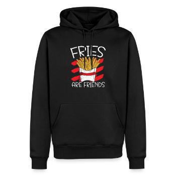 Les frites sont des amis Amoureux de la pomme de terre Fête des pères - Sweat à capuche Premium bio Homme - noir - Devant - Nico (187cm)