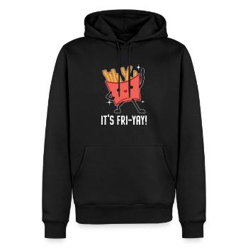 Es ist Fri-Yay Fries Esser Feinschmecker Kartoffelliebhaber - Männer Premium Bio Hoodie - Schwarz - Vorne - Nico (187cm)